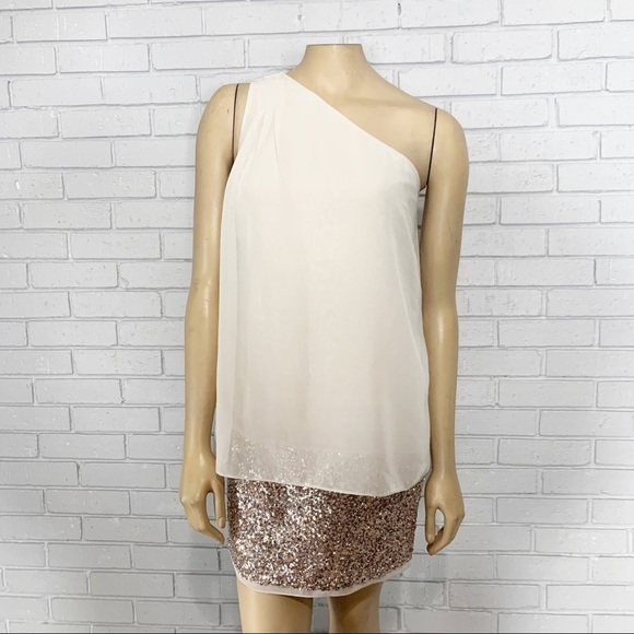 Aidan By Aidan Mattox Sequin One Shoulder Dress - Picture 4 of 16